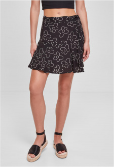 Ladies Viscose Mini Skort blackflower