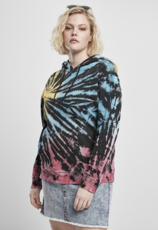 Ladies Tie Dye Hoody black