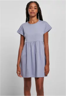 Ladies Organic Empire Valance Tee Dress violablue