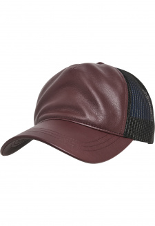 Synthetic Leather Trucker maroon/blk