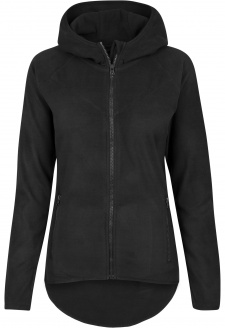 Ladies Polar Fleece Zip Hoody black