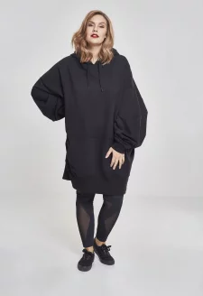 Ladies Long Oversize Hoody black