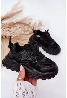 Buty Sportowe Sneakersy Dziecięce Czarne Tilvianea