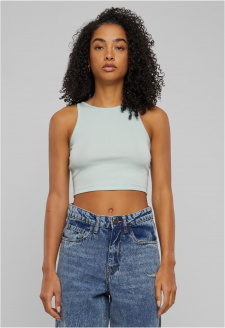 Ladies Organic Cropped Rib Top frostmint