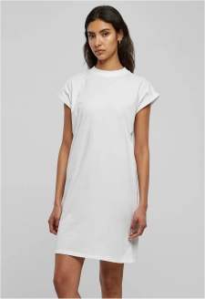 Ladies Turtle Extended Shoulder Dress white