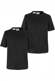 Boys Organic Basic Tee 2-Pack black+black