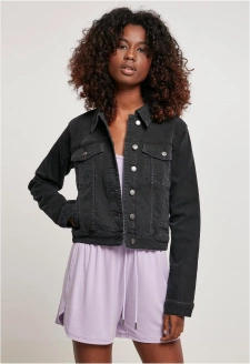 Ladies Organic Denim Jacket black washed