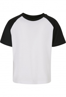 Boys Raglan Contrast Tee white/black