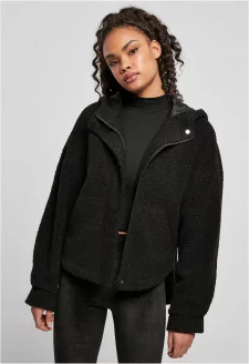 Ladies Short Sherpa Jacket black