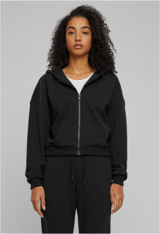 Ladies Cozy Short Zip Hoody black