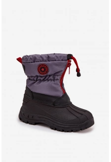 Dziecięce Śniegowce Na Zamek Big Star SS374031 Szaro-Czarne