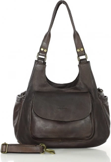 MARCO MAZZINI Caffe Tmavě hnědá retro kabelka