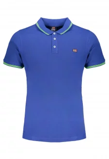 NÓRSKO 1963 PÁNSKE MODRÁ POLO S KRÁTKYMI RUKÁVMI