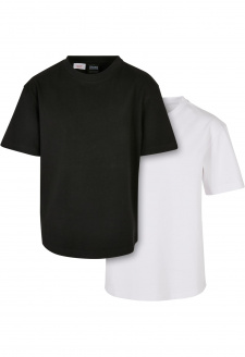 Boys Heavy Oversized Tee 2-Pack white+black