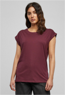 Ladies Extended Shoulder Tee cherry