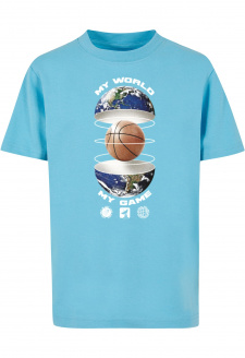 Kids Ballin World Tee balticblue