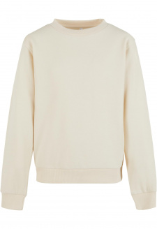 Girls Oversized Light Terry Crewneck whitesand