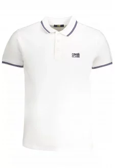 PÁNSKE BIELE PÁNSKE POLO S KRÁTKYMI RUKÁVMI TRIEDY CAVALLI