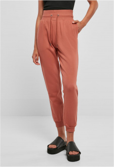 Ladies Organic High Waist Sweat Pants terracotta