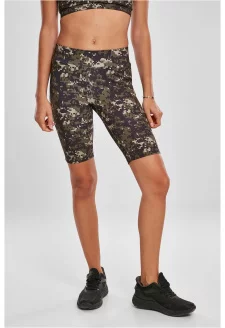 Ladies High Waist Camo Tech Cycle Shorts wood digital camo