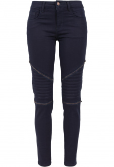 Ladies Stretch Biker Pants dark denim