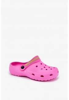 Piankowe Lekkie Klapki Dziecięce Różowe Maranelia