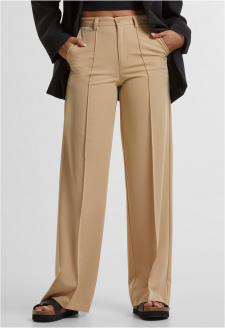 Ladies Wide Pleated Pants unionbeige