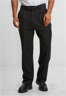 Double Pleated Dressed Pants black