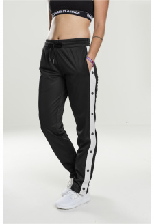 Ladies Button Up Track Pants blk/wht/blk