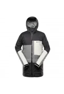 Pánská lyžařská bunda s membránou ptx snow ALPINE PRO GARG dk.true gray