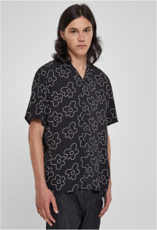 Viscose AOP Resort Shirt blackflower