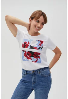 WOMEN'S TSHIRT L-TS-4628 WHITE