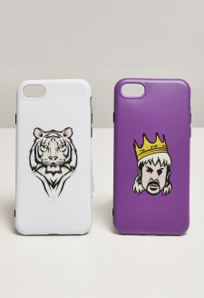Big Cats I Phone 6/7/8 Phone Case Set white/violet
