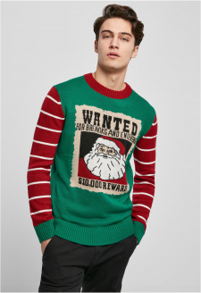 Wanted Christmas Sweater x-masgreen/white