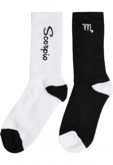 Zodiac Socks 2-Pack black/white scorpio
