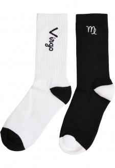 Zodiac Socks 2-Pack black/white virgo