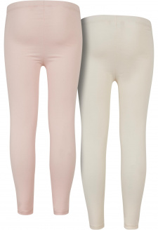 Girls Jersey Leggings 2-Pack pink/whitesand