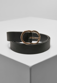 Small Ring Buckle Belt black/gold