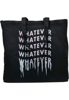 Whatever Oversize Canvas Tote Bag black