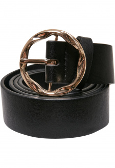 Small Synthetic Leather Ladies Belt black