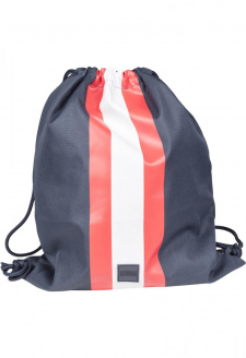 Striped Gym Bag navy/fire red/white
